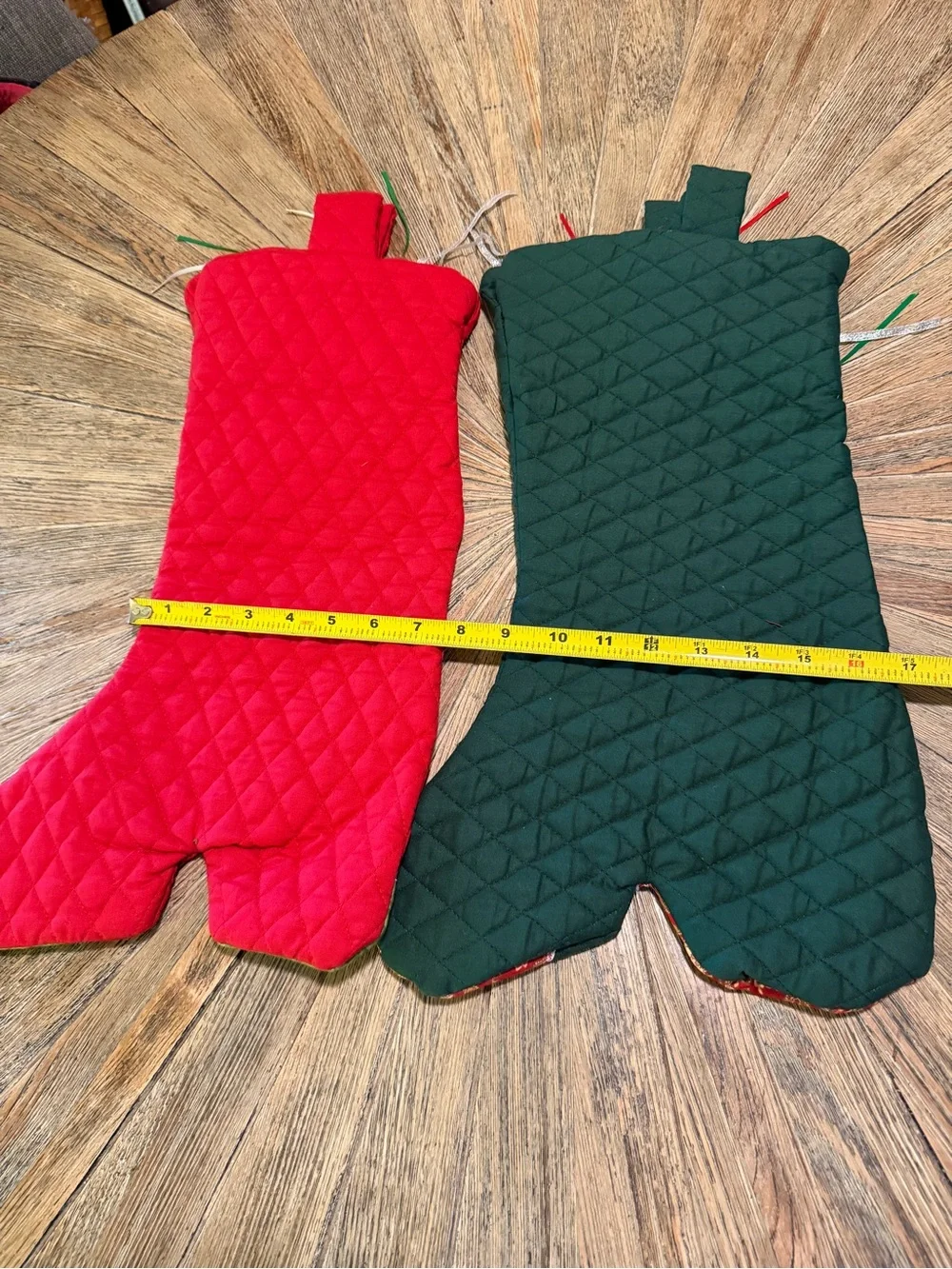 Pair Handmade Quilted Chili Pepper Cowboy Boots Christmas Stockings Southwestern